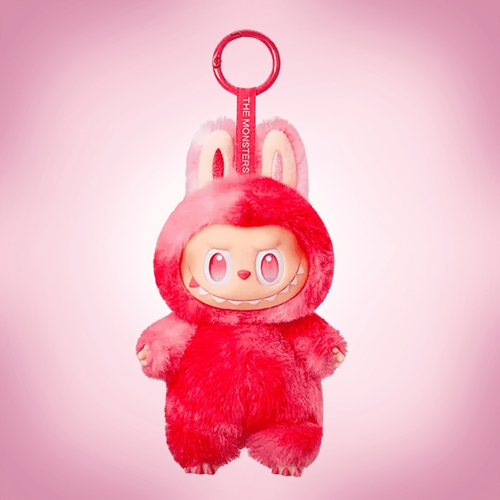 POPMART Big Into Energy LOVE Red plush vinyl Labubu
